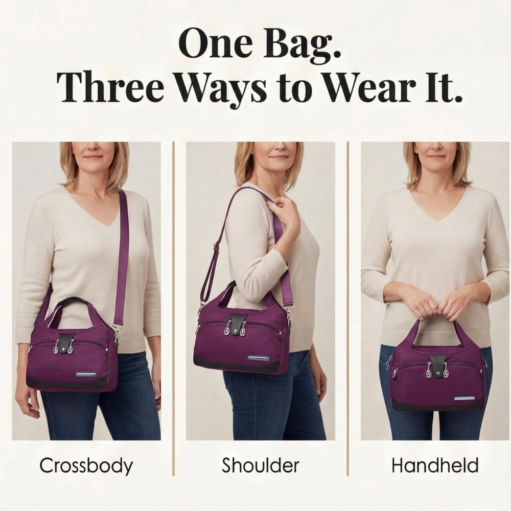 Carreau - Multi Pocket Crossbody Bag