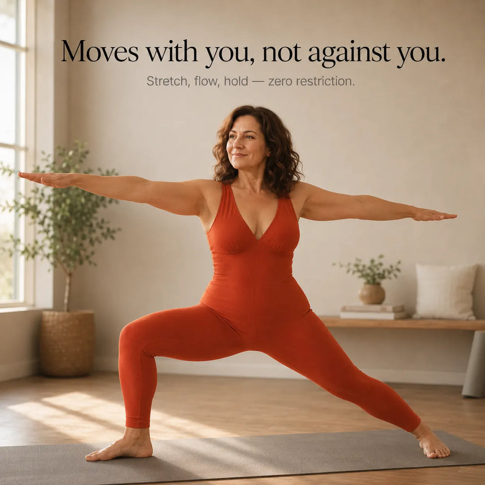 Snatura – Seamless V-Neck Shaping Jumpsuit for Yoga & Everyday Wear