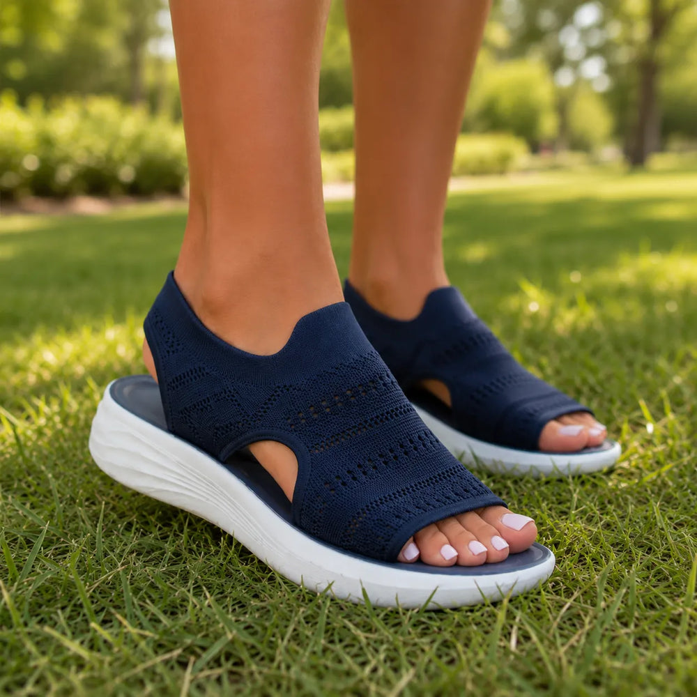 Soleva – Knit Platform Comfort Sandals for Women