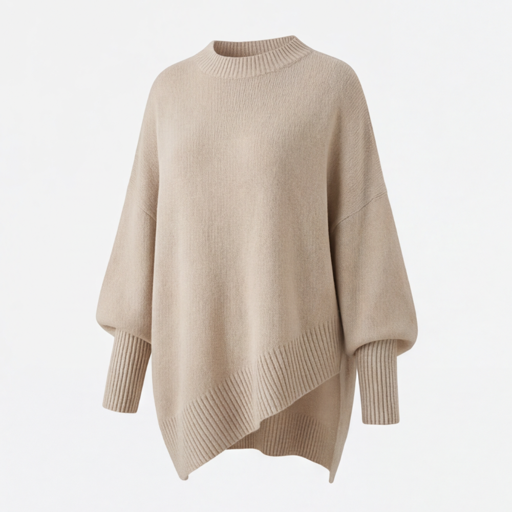 Veluna - Women's Oversized Wool Blend Sweater