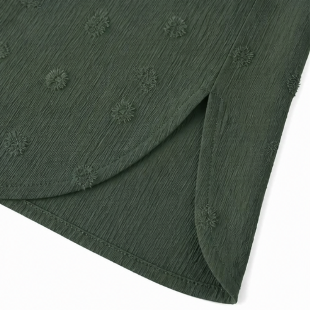 Veluna – Women's Relaxed Textured Shirt-Dress