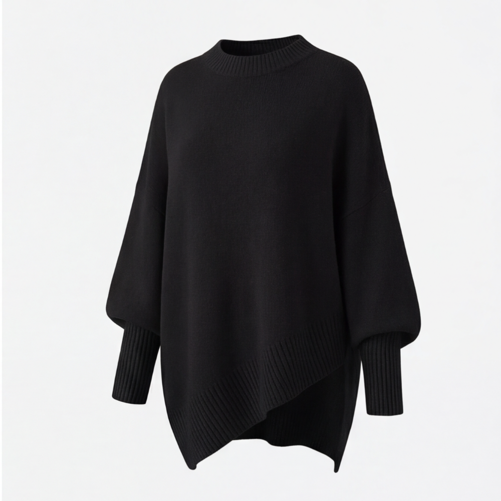 Veluna - Women's Oversized Wool Blend Sweater