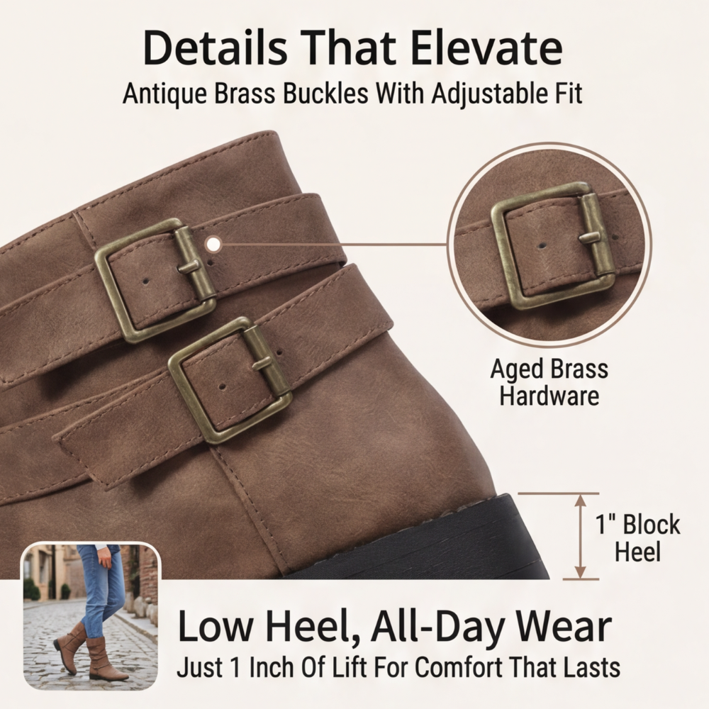 Strova - Crushed Slouch Mid Calf Boots