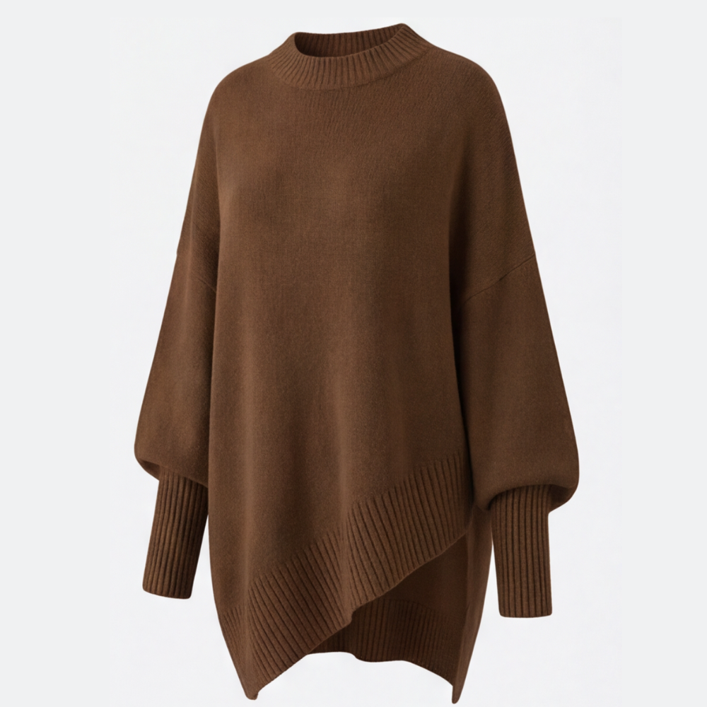 Veluna - Women's Oversized Wool Blend Sweater