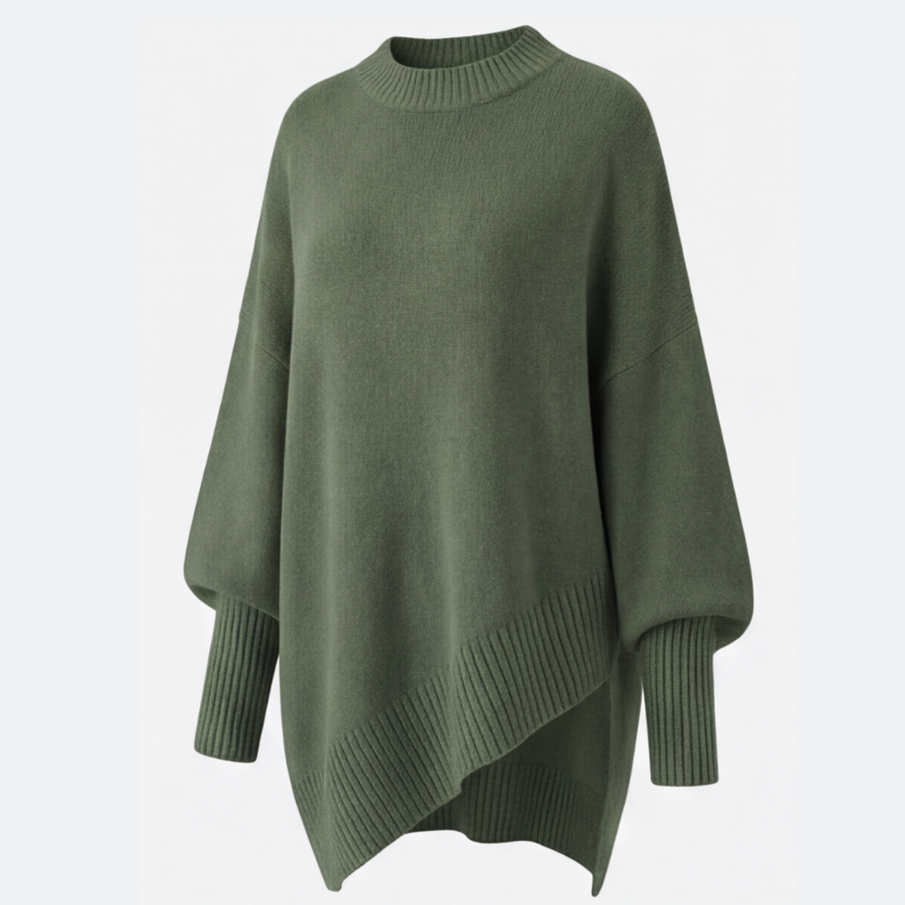 Veluna - Women's Oversized Wool Blend Sweater