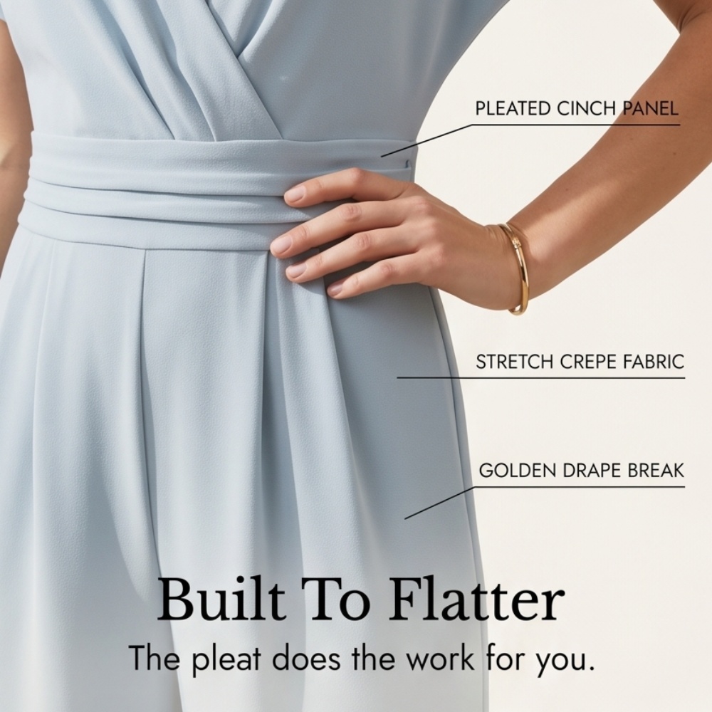 Olyara – Women's Elegant Wrap Jumpsuit