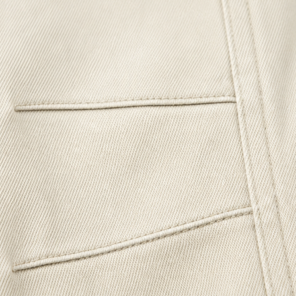 Cropelle™ – Stitch Detail Cropped Straight Pants