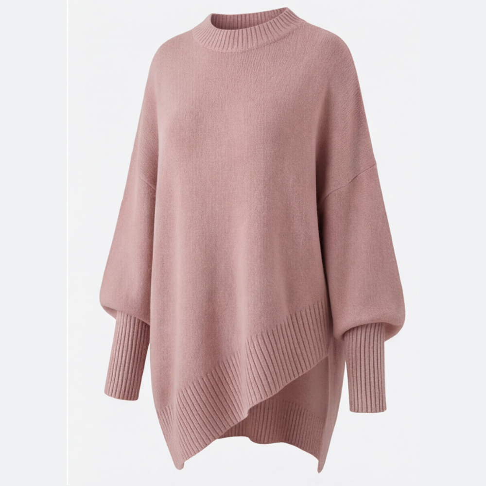 Veluna - Women's Oversized Wool Blend Sweater