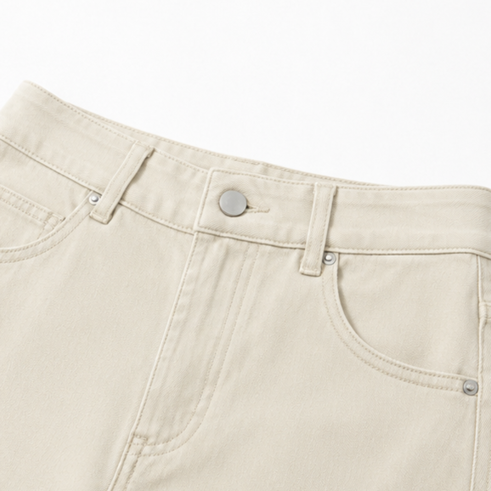 Cropelle™ – Stitch Detail Cropped Straight Pants
