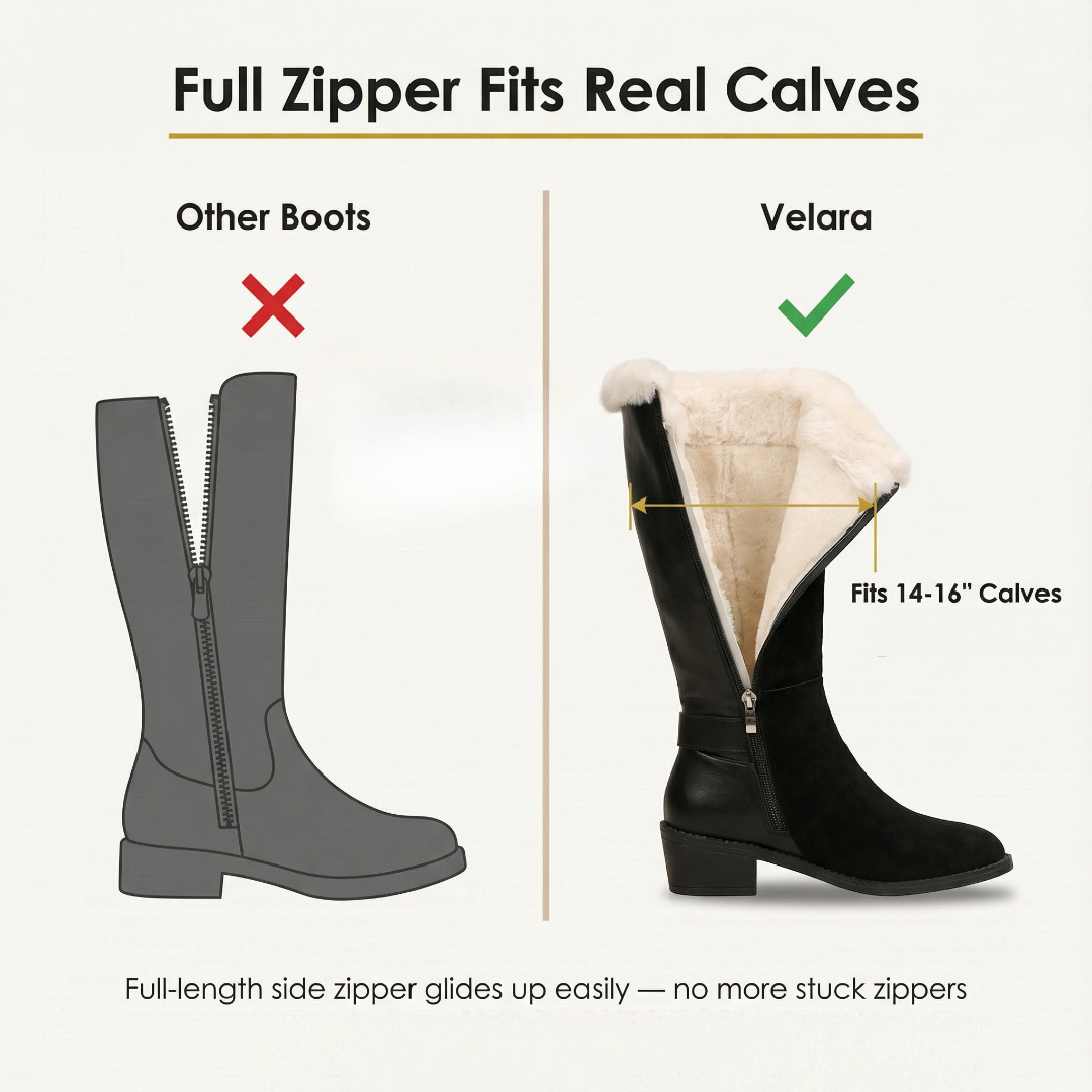Velara - Women's fleece lined knee high winter boots