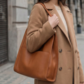 Caressa - Soft Leather Multi Pocket Shoulder Bag