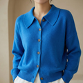 Collete – Women's Soft Knit Cardigan with Peter Pan Collar