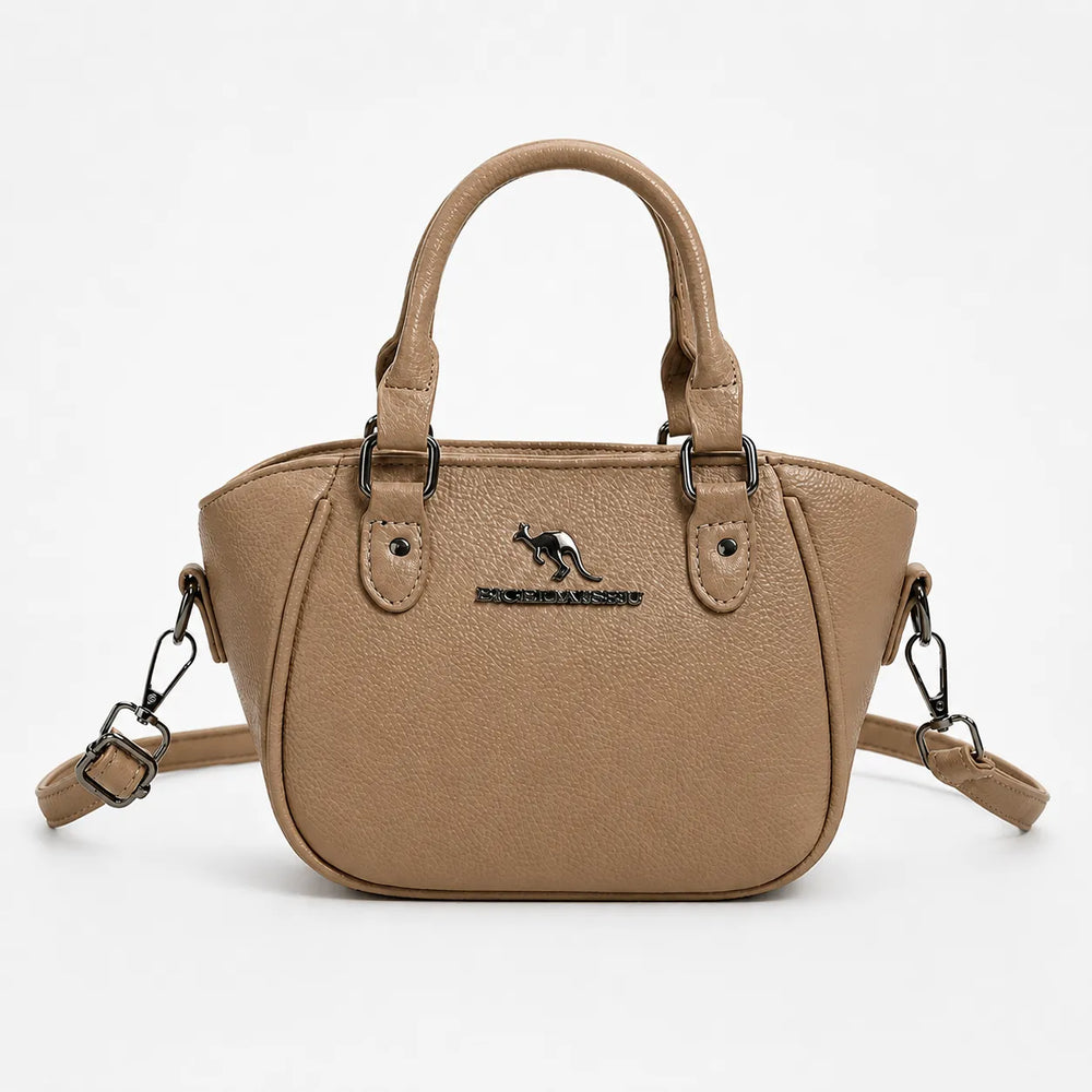 Marlowe – Structured Boston Handbag with Convertible Crossbody Strap, Polished Hardware