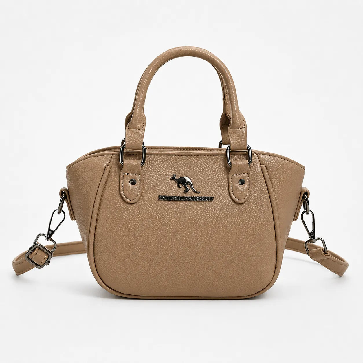 Marlowe – Structured Boston Handbag with Convertible Crossbody Strap, Polished Hardware