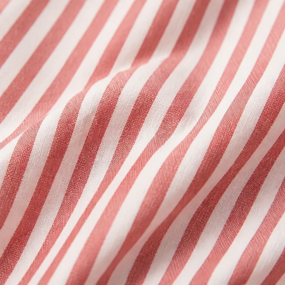 Solène – Women's Striped Sailor Collar Blouse with Puff Sleeves