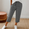 Sunavea – Women's Gingham Drawstring Capri Pants for Summer