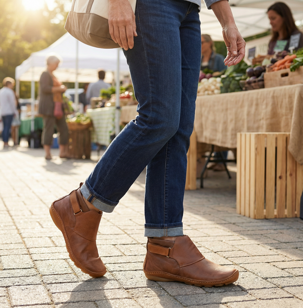 Solena - Women's adjustable ankle boots for sensitive feet