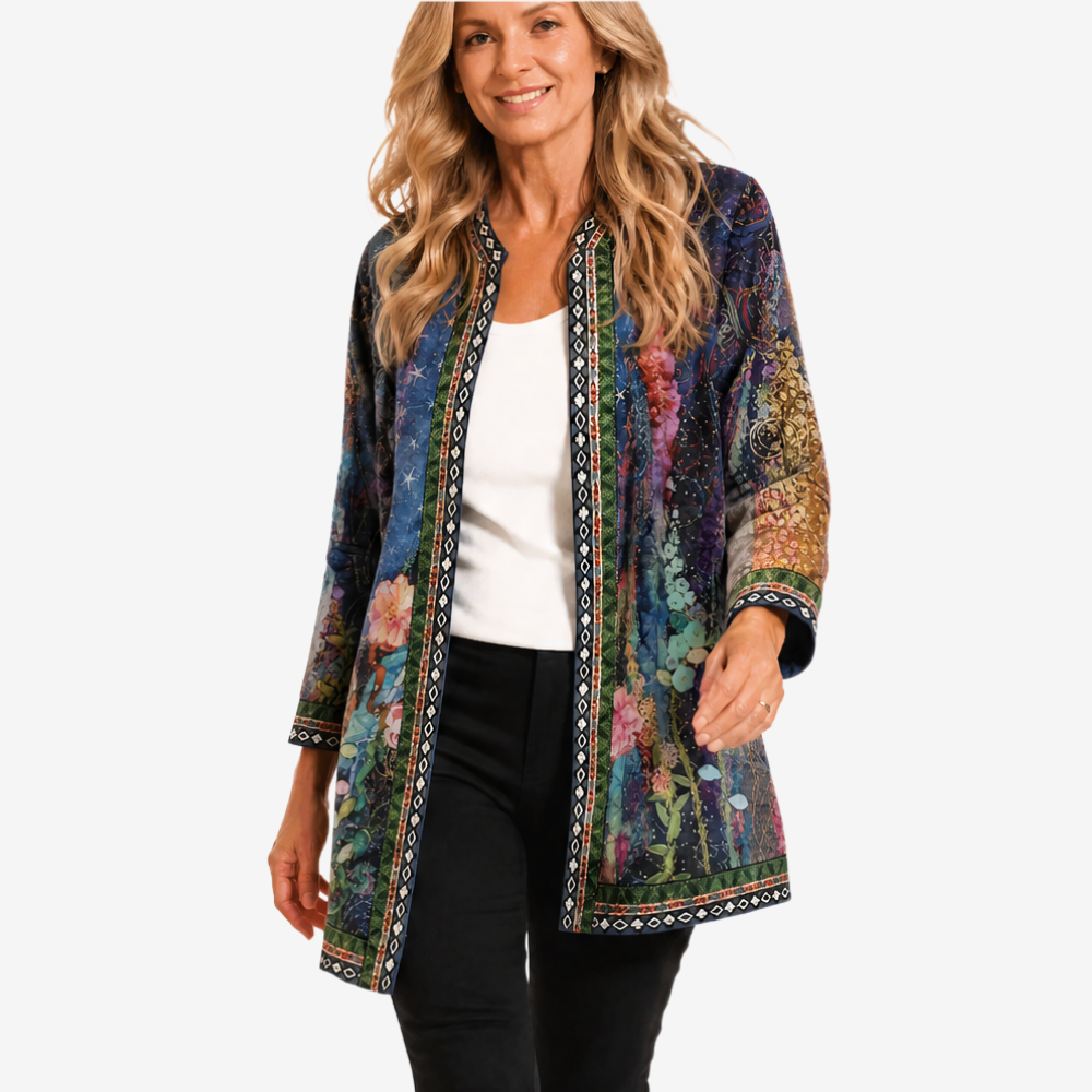Patrice™ – Art-Print Open Jacket for Effortless Style