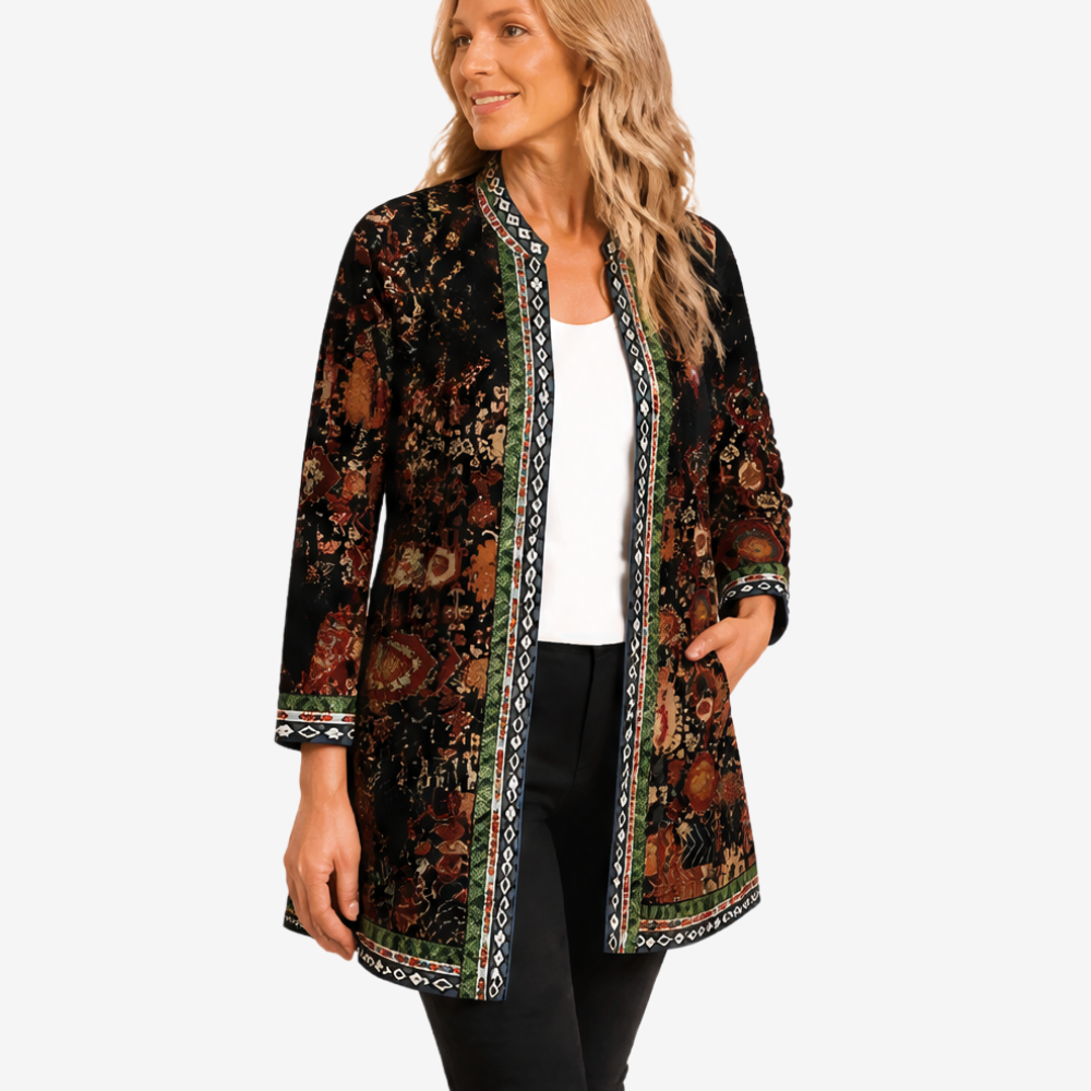 Patrice™ – Art-Print Open Jacket for Effortless Style