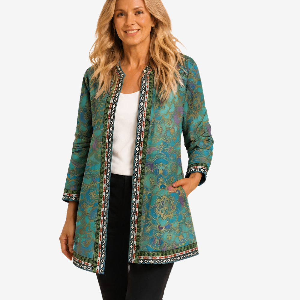 Patrice™ – Art-Print Open Jacket for Effortless Style