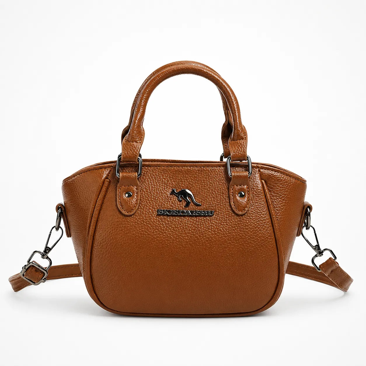 Marlowe – Structured Boston Handbag with Convertible Crossbody Strap, Polished Hardware