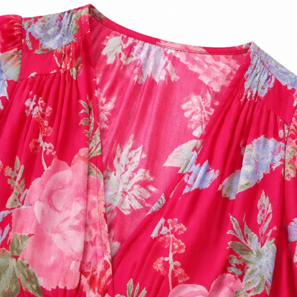 Minelda – Women's Flowing Floral Maxi Dress