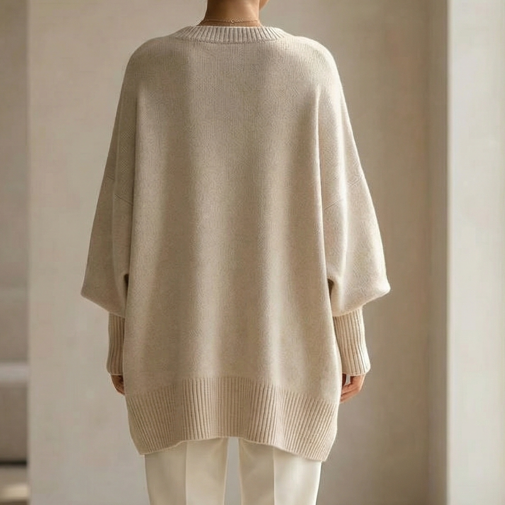 Veluna - Women's Oversized Wool Blend Sweater