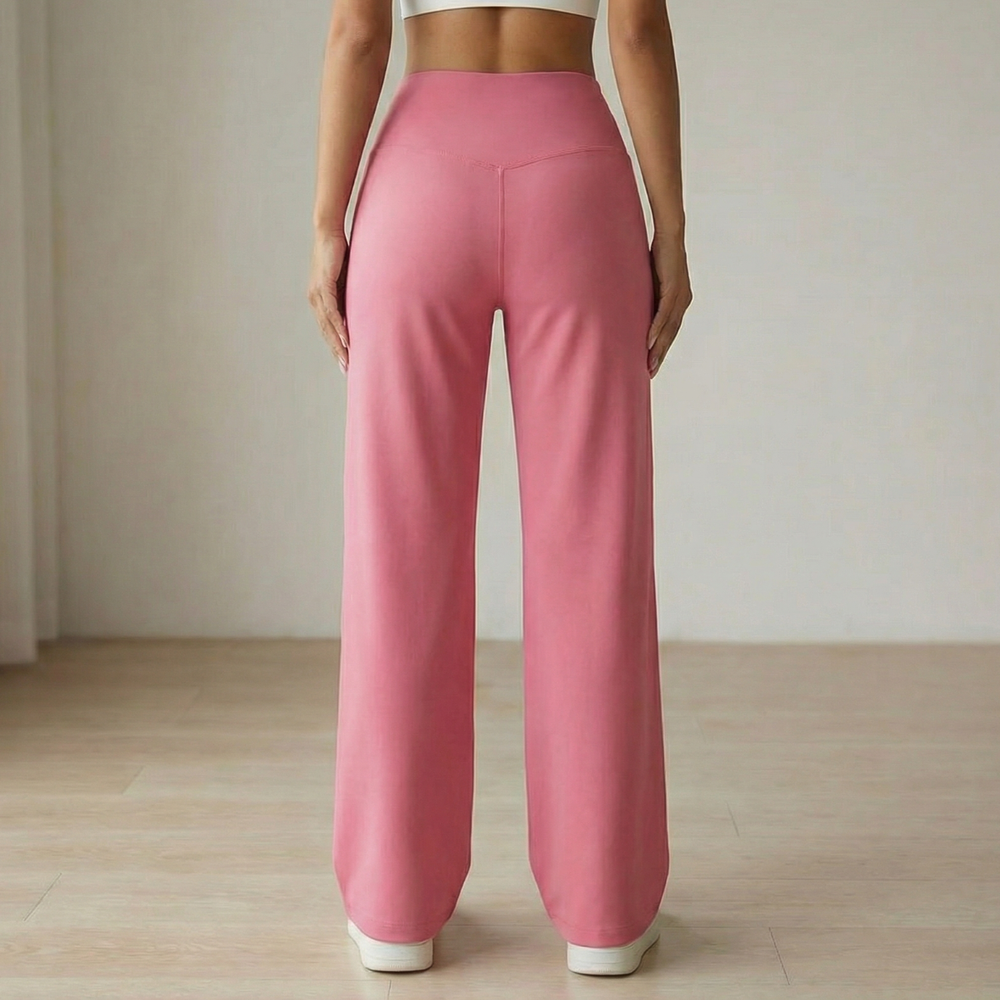 Elyra – Women's Wide Leg Yoga Pants with Crossover Waist