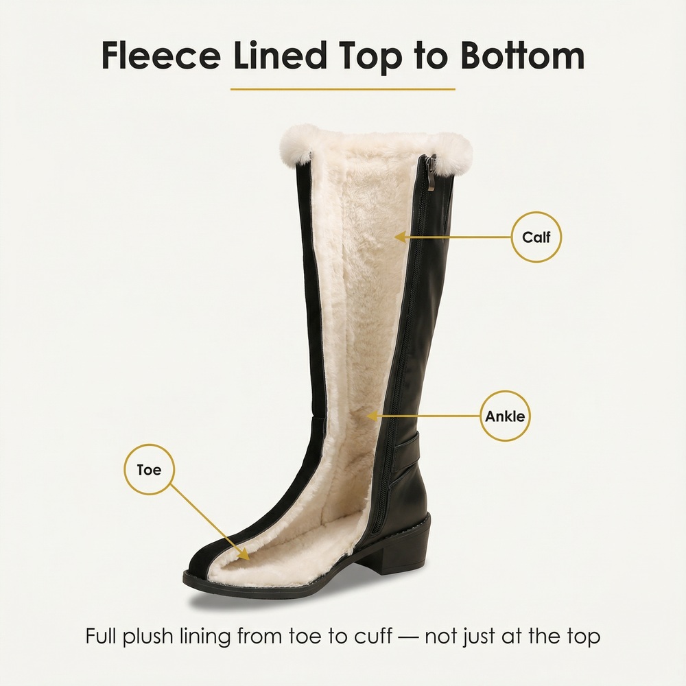 Velara - Women's fleece lined knee high winter boots