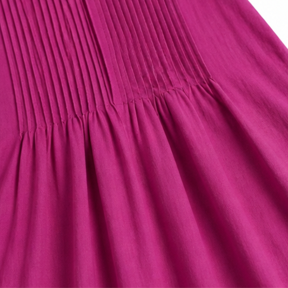 Wren – Women's Pin-Tuck Maxi Dress with Pockets
