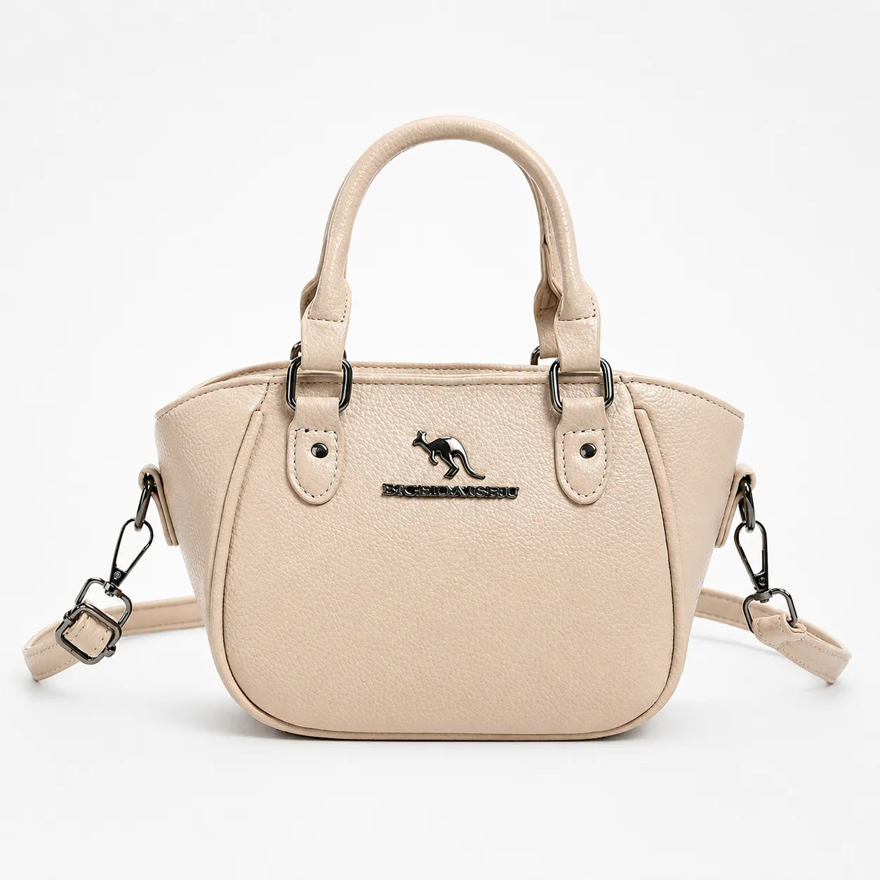 Marlowe – Structured Boston Handbag with Convertible Crossbody Strap, Polished Hardware