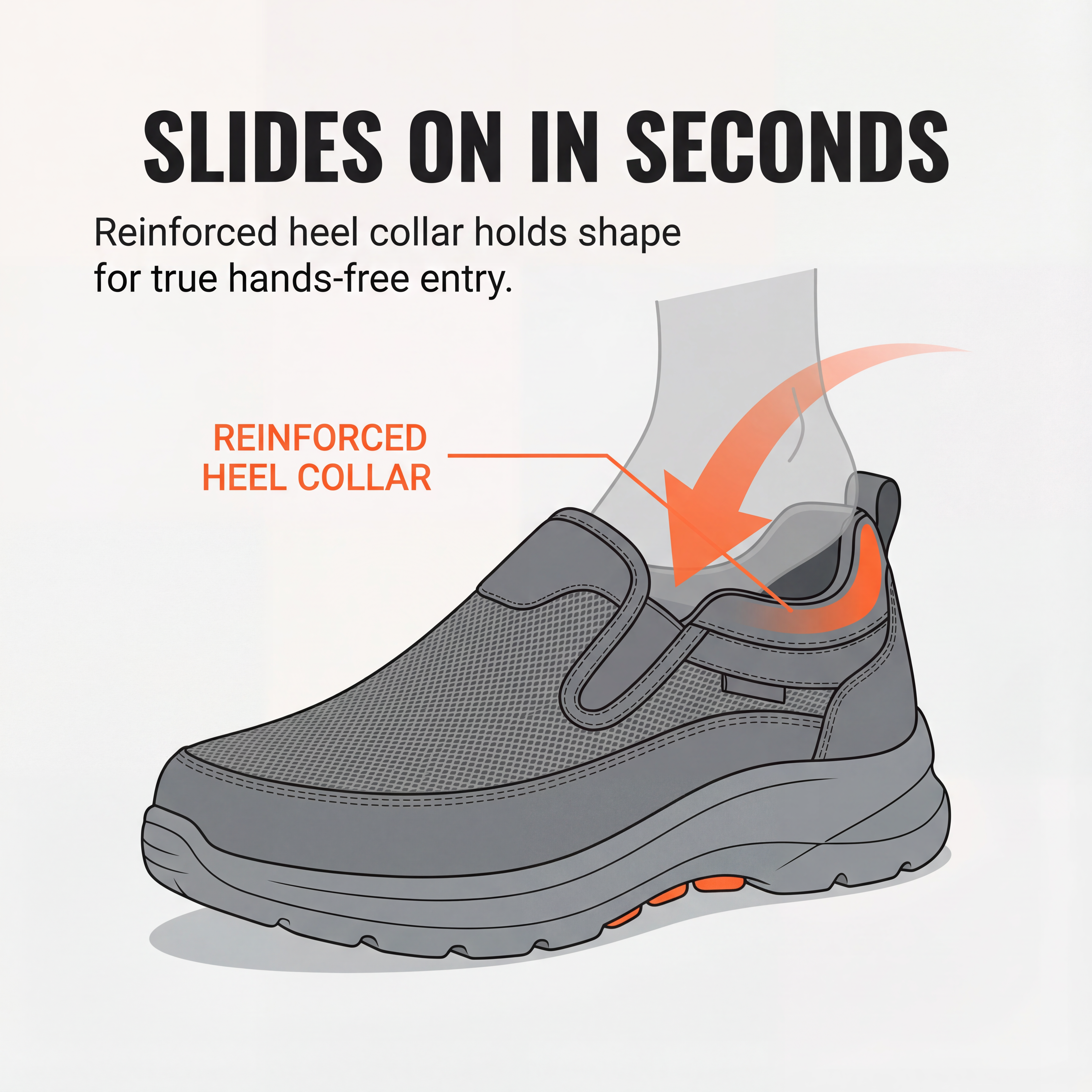 Stridex - Hands Free Orthopedic Slip On Sneaker