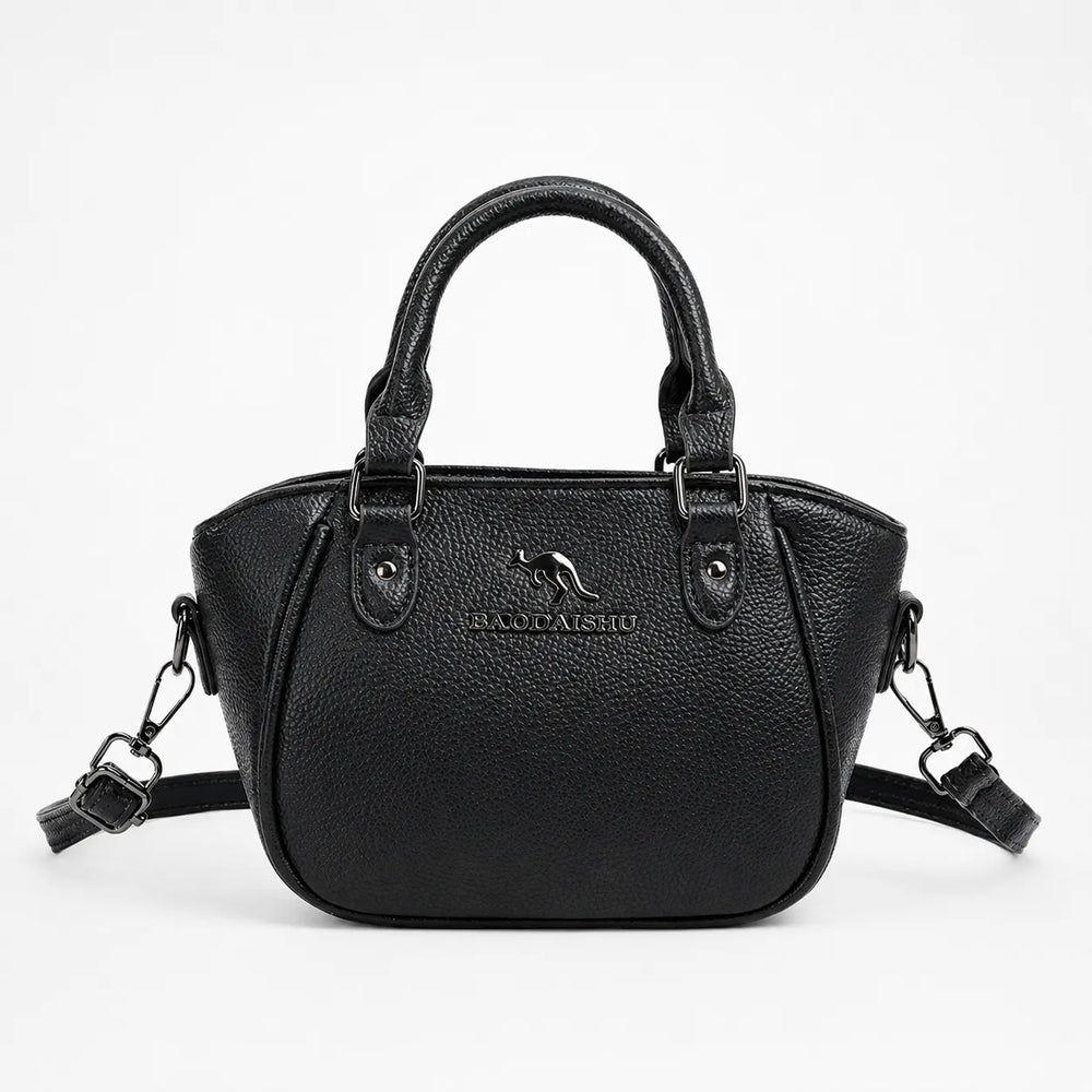 Marlowe – Structured Boston Handbag with Convertible Crossbody Strap, Polished Hardware