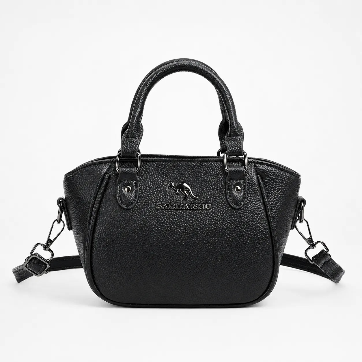 Marlowe – Structured Boston Handbag with Convertible Crossbody Strap, Polished Hardware