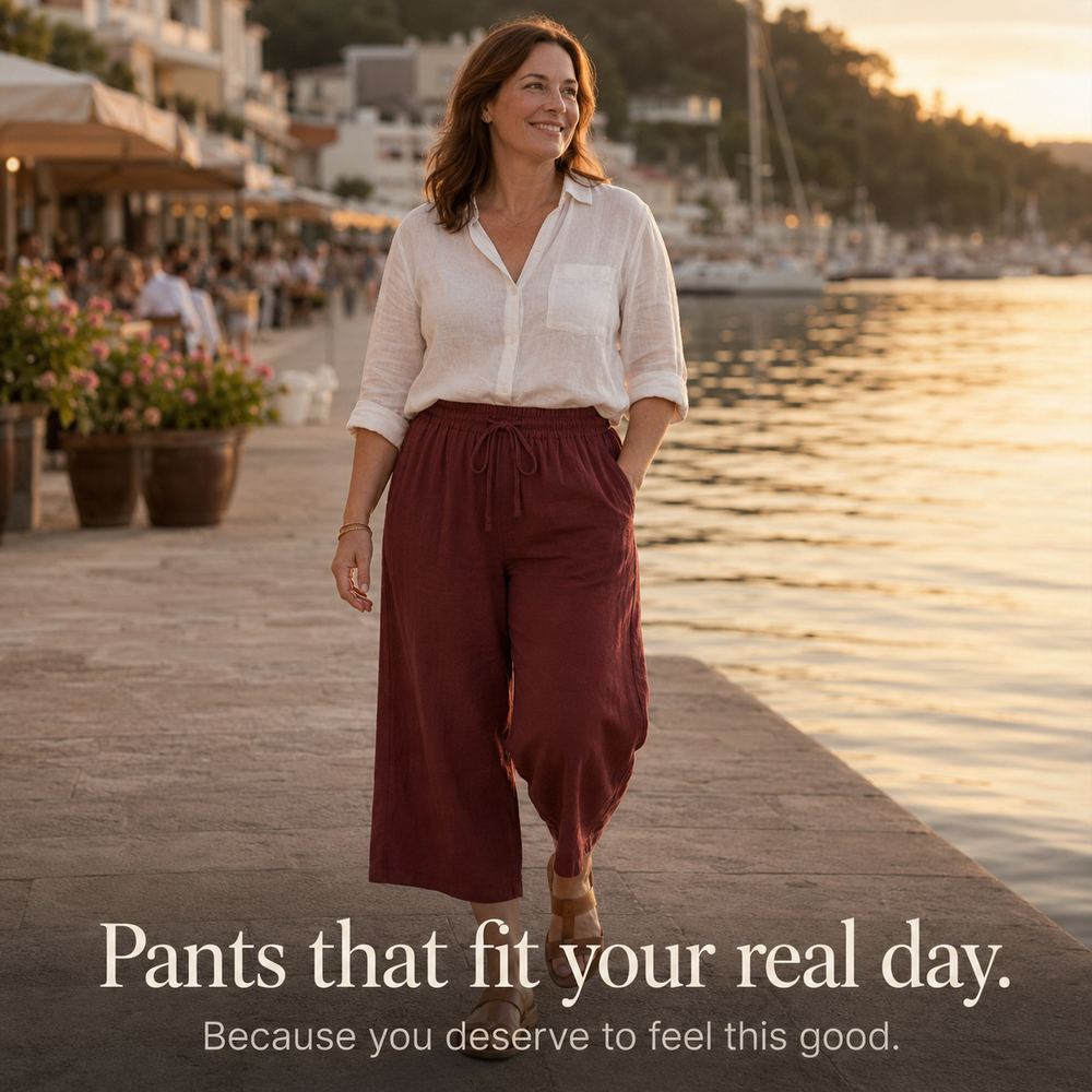 Calmara™ – Cropped Wide-Leg Drawstring Pants