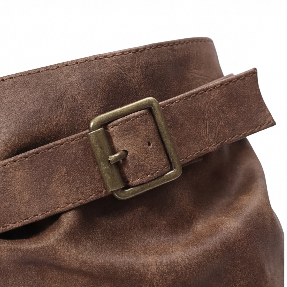 Strova - Crushed Slouch Mid Calf Boots