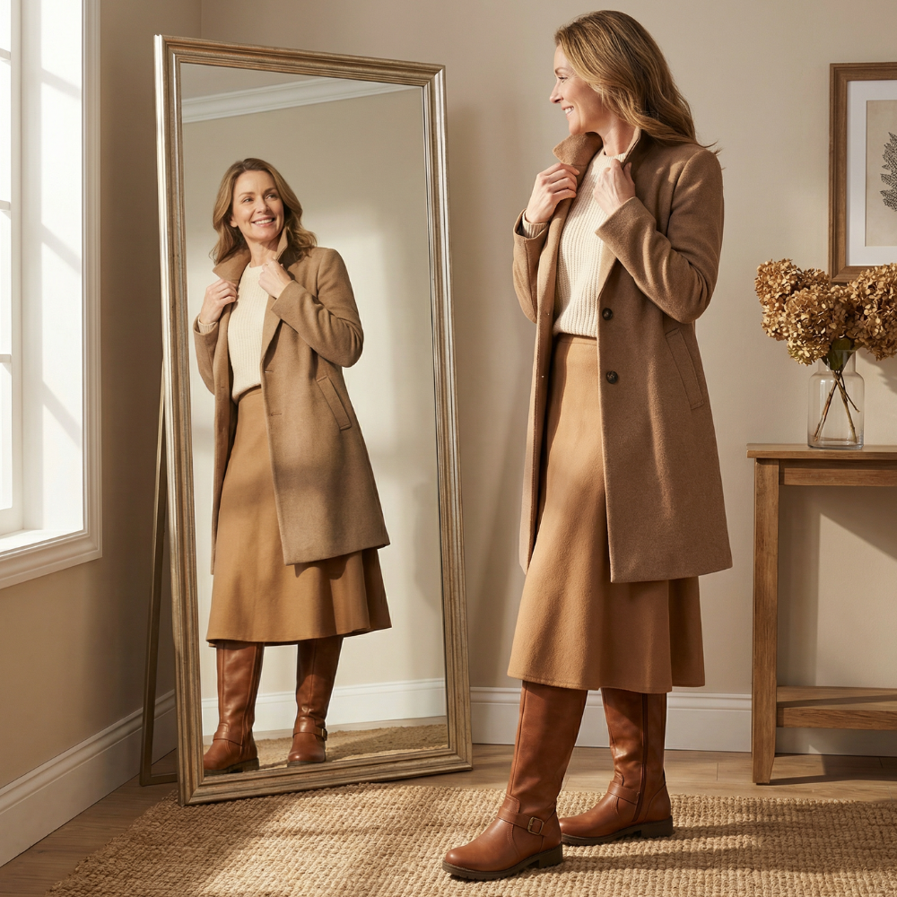 Ridella - Knee High Riding Boots with Buckle Detail