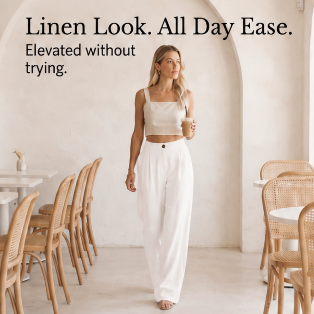 Lunavia – Women's High-Waist Wide-Leg Drape Trousers