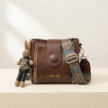 Trovata - Vintage crossbody bucket bag with artisan strap