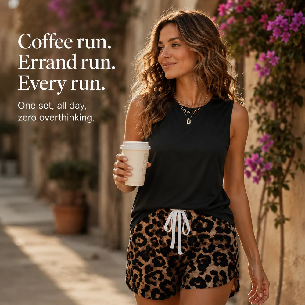 Lunella – Women's Tank Top and Printed Shorts Set