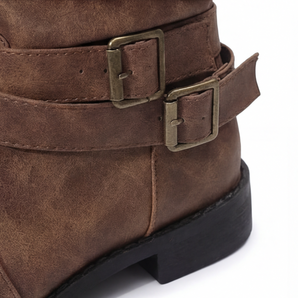 Strova - Crushed Slouch Mid Calf Boots