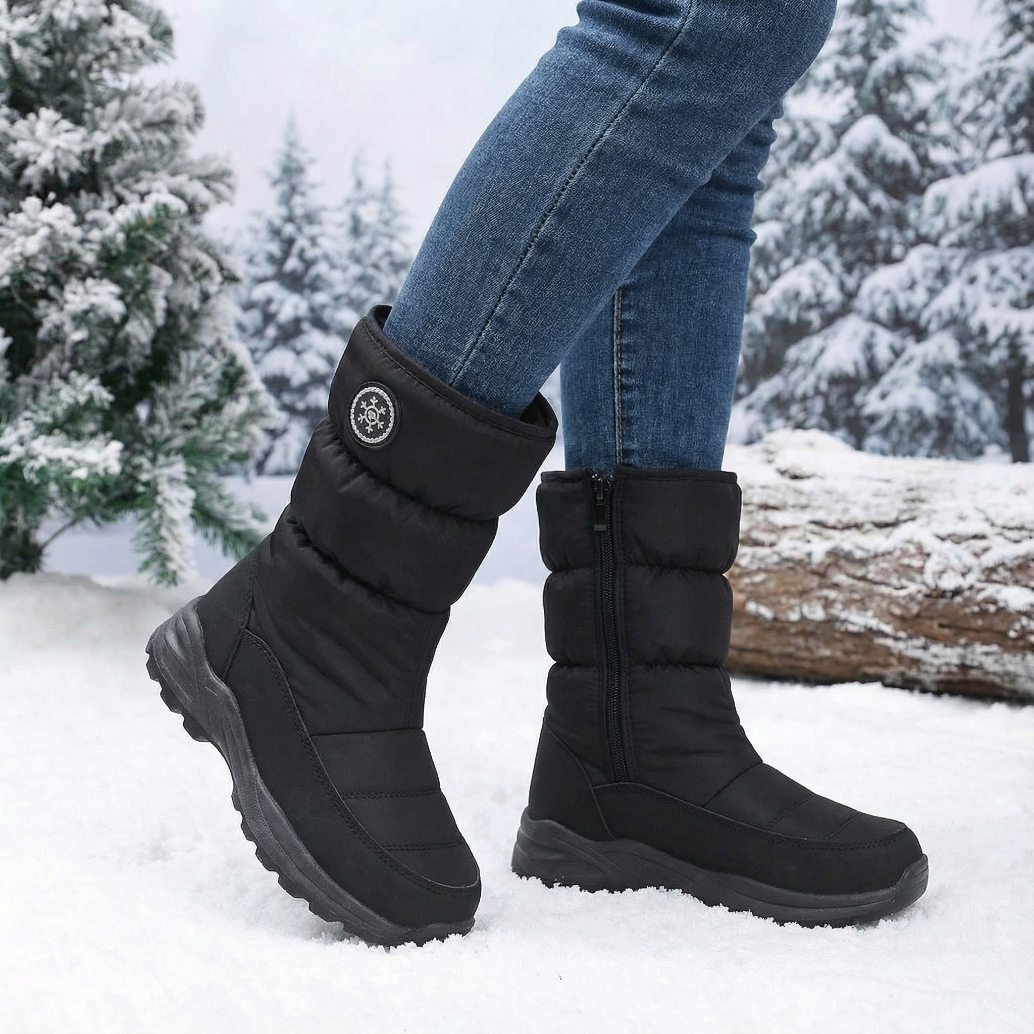 Warmstep - Women's waterproof fur lined winter boots