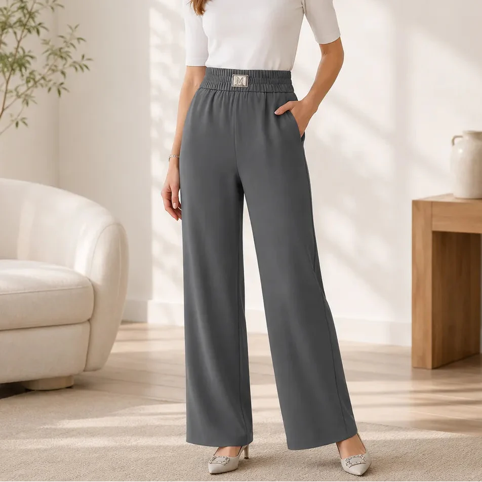 Velora – High Rise Pull-On Wide Leg Stretch Pants for Women
