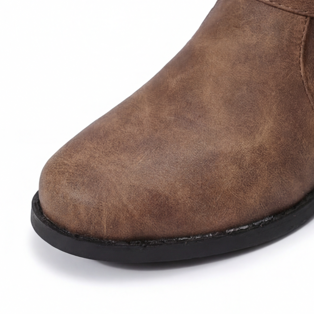 Strova - Crushed Slouch Mid Calf Boots