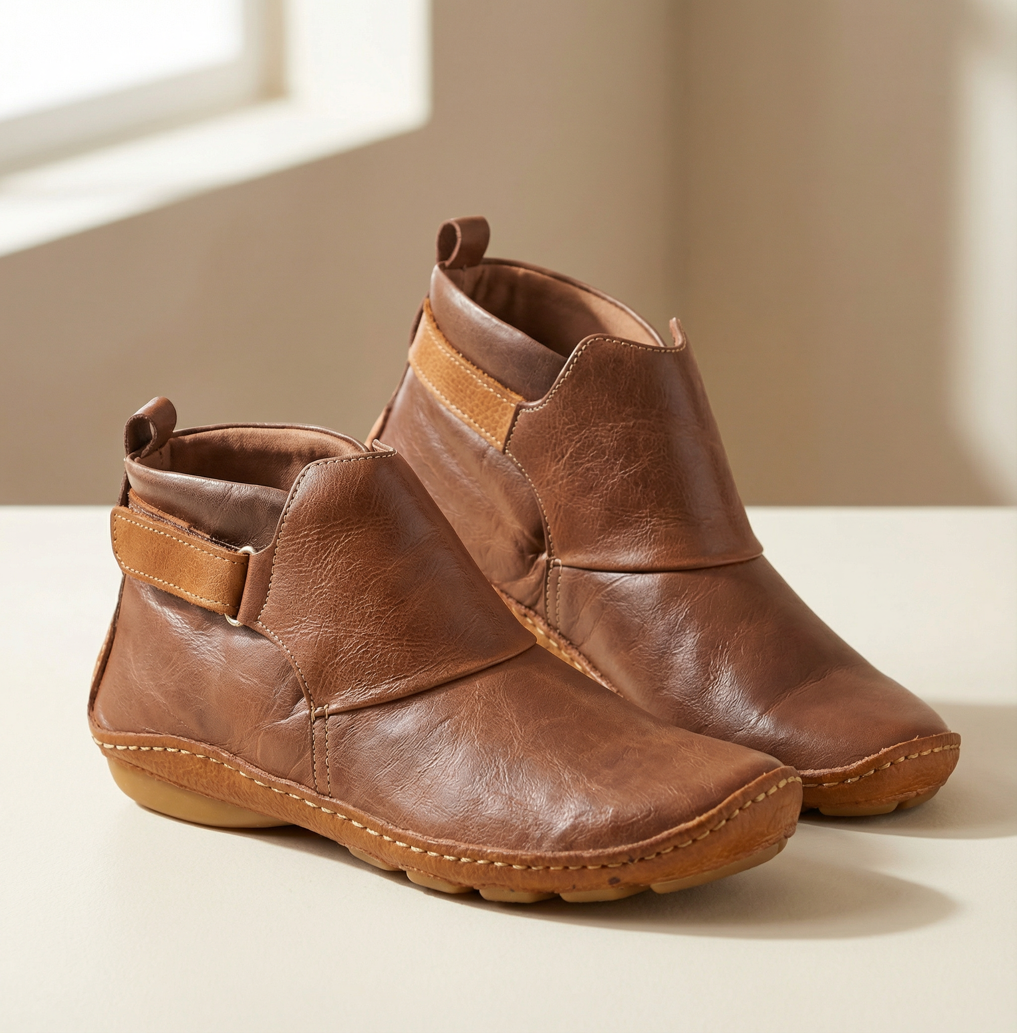 Solena - Women's adjustable ankle boots for sensitive feet