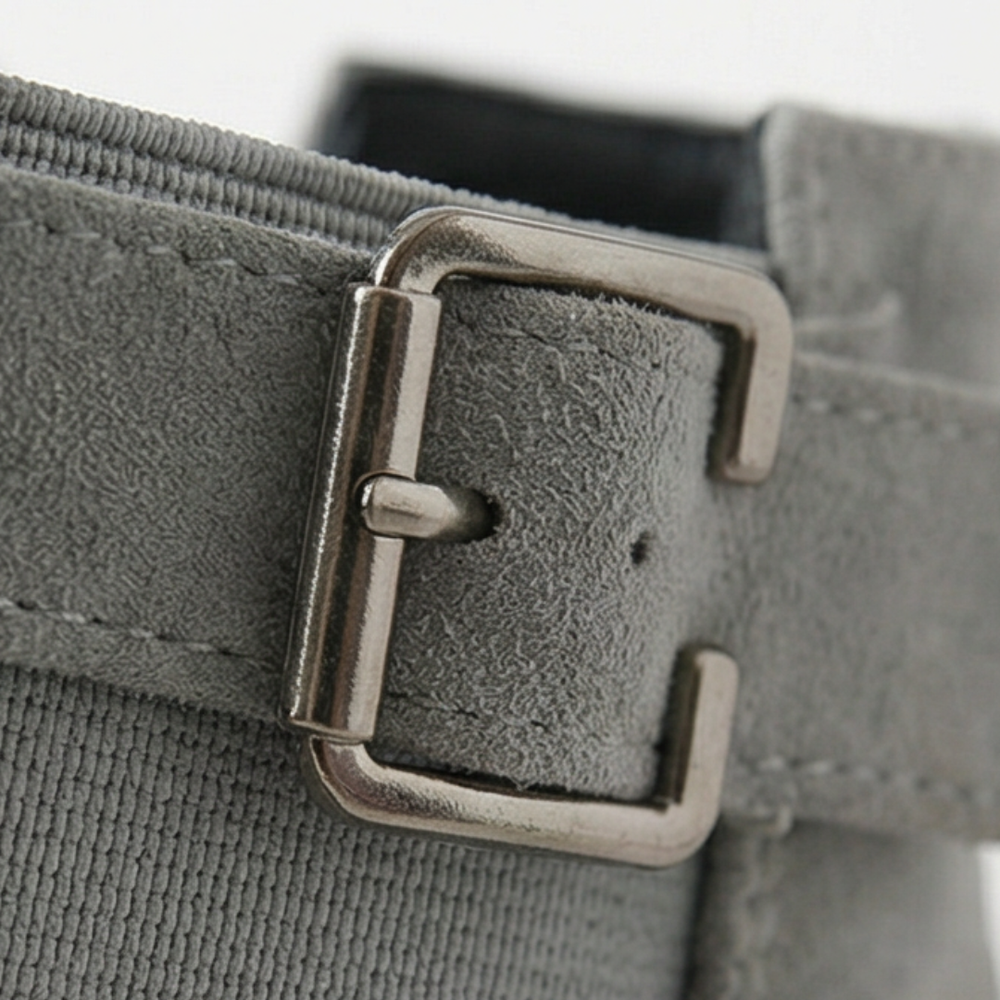 Stridella – Women's Suede-Look Buckle Ankle Booties