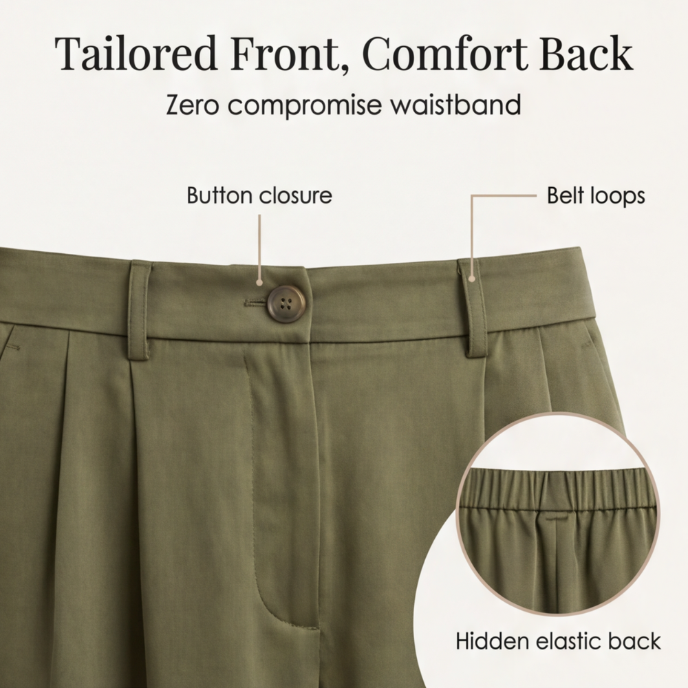 Velura - Women's Wide Leg Acetate Satin Trousers