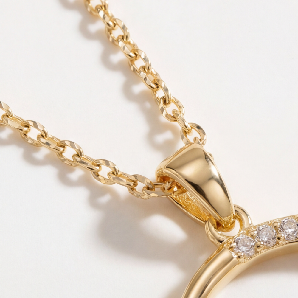 Lunara - Crystal Moon Pendant Necklace