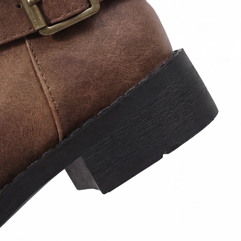 Strova - Crushed Slouch Mid Calf Boots