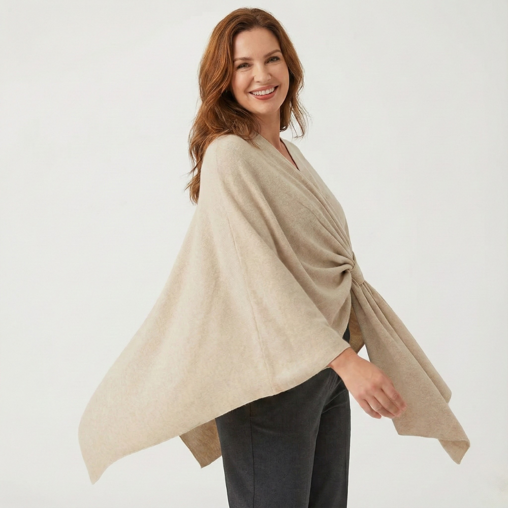 Aurelyn™ – Crossover Knit Wrap Shawl